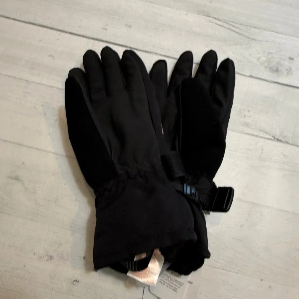 Ozark Trail boys winter ski gloves black beige grey L/XL NEW